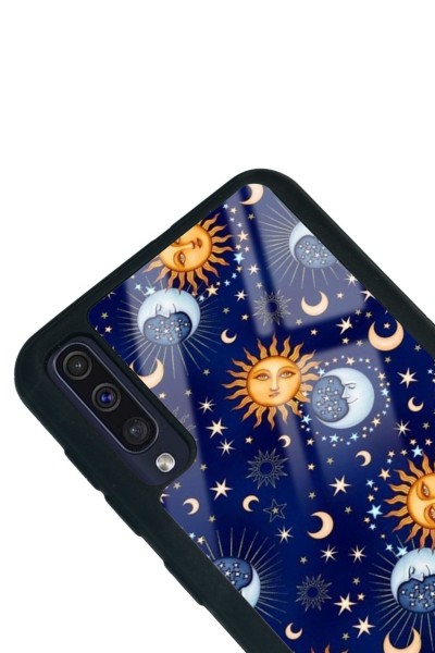 Samsung A50 Ay Güneş Pijama Tasarımlı Glossy Telefon Kılıfı