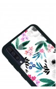 Samsung A50 Beyaz Çiçek Tasarımlı Glossy Telefon Kılıfı