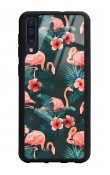 Samsung A50 Flamingo Leaf Tasarımlı Glossy Telefon Kılıfı