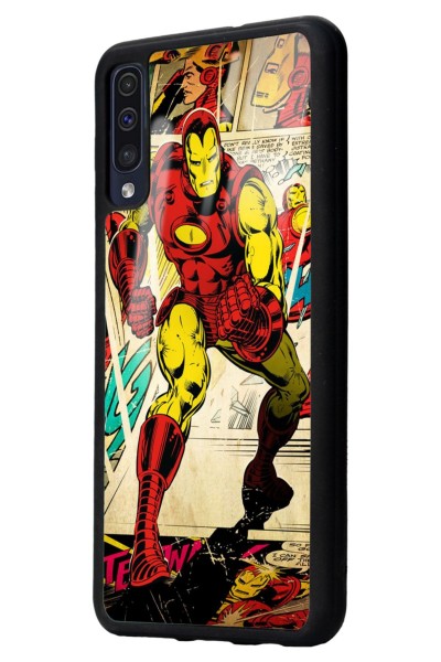 Samsung A50 Iron Man Demir Adam Tasarımlı Glossy Telefon Kılıfı