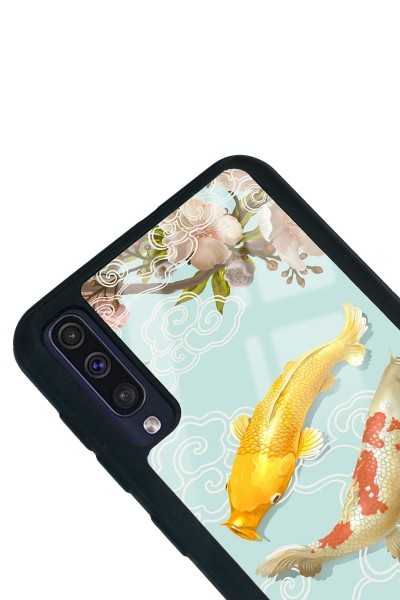Samsung A50 Koi Balığı Tasarımlı Glossy Telefon Kılıfı