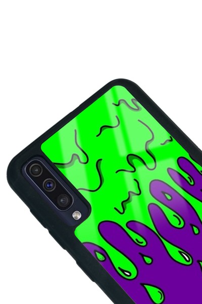 Samsung A50 Neon Damla Tasarımlı Glossy Telefon Kılıfı