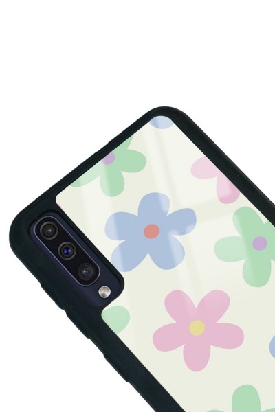 Samsung A50 Nude Çiçek Tasarımlı Glossy Telefon Kılıfı