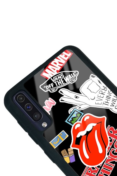 Samsung A50 Sticker Tasarımlı Glossy Telefon Kılıfı