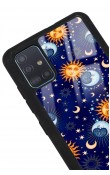 Samsung A51 Ay Güneş Pijama Tasarımlı Glossy Telefon Kılıfı