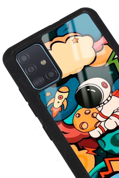 Samsung A51 Baby Astronaut Tasarımlı Glossy Telefon Kılıfı