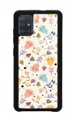 Samsung A51 Beyaz Bindanlı Tasarımlı Glossy Telefon Kılıfı