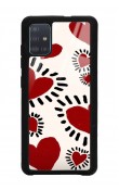 Samsung A51 Brush Heart Tasarımlı Glossy Telefon Kılıfı
