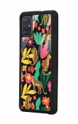 Samsung A51 Çiçekli Kediler Tasarımlı Glossy Telefon Kılıfı