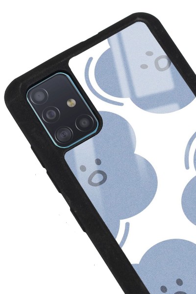 Samsung A51 Cloud Face Tasarımlı Glossy Telefon Kılıfı