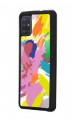 Samsung A51 Colored Brush Tasarımlı Glossy Telefon Kılıfı