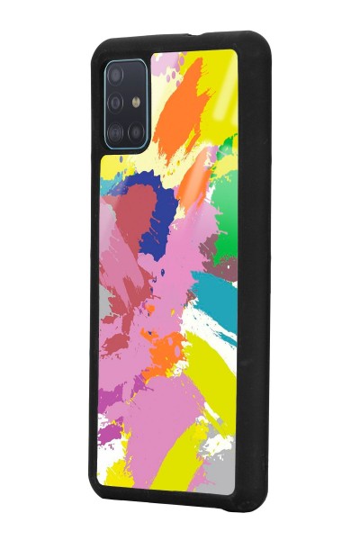 Samsung A51 Colored Brush Tasarımlı Glossy Telefon Kılıfı