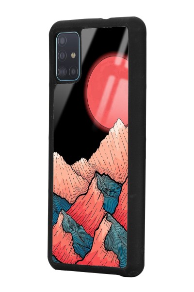 Samsung A51 Dağ Güneş Tasarımlı Glossy Telefon Kılıfı
