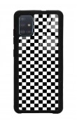Samsung A51 Damalı Tasarımlı Glossy Telefon Kılıfı