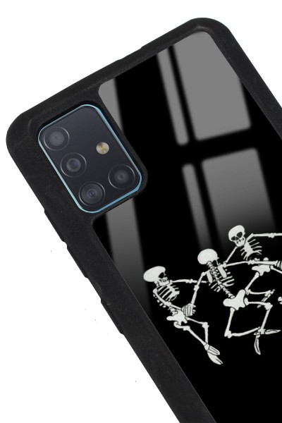 Samsung A51 Dancer Skeleton Tasarımlı Glossy Telefon Kılıfı
