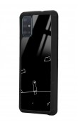 Samsung A51 Doodle Casper Tasarımlı Glossy Telefon Kılıfı