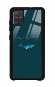 Samsung A51 Doodle Fish Tasarımlı Glossy Telefon Kılıfı