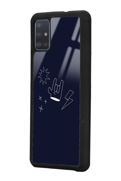 Samsung A51 Doodle Punk Tasarımlı Glossy Telefon Kılıfı