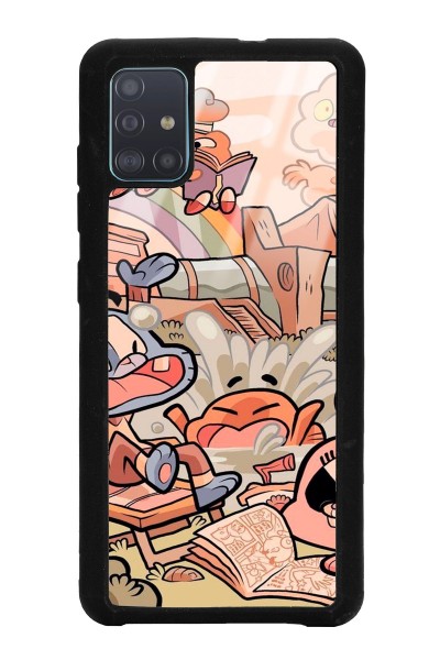 Samsung A51 Gumball Tasarımlı Glossy Telefon Kılıfı