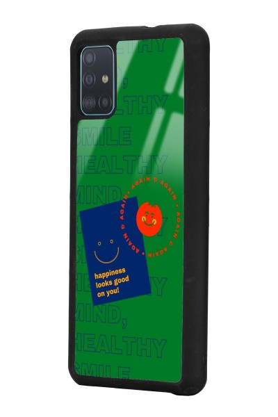 Samsung A51 Happy Green Tasarımlı Glossy Telefon Kılıfı