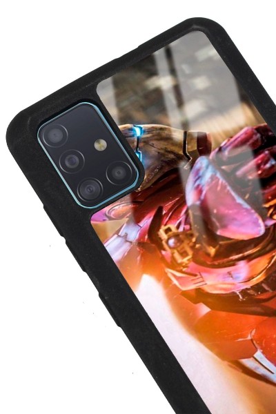 Samsung A51 Iron Man Tasarımlı Glossy Telefon Kılıfı