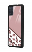Samsung A51 Kahve Leopar Tasarımlı Glossy Telefon Kılıfı