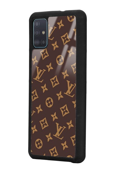 Samsung A51 Kahverengi Lv Tasarımlı Glossy Telefon Kılıfı