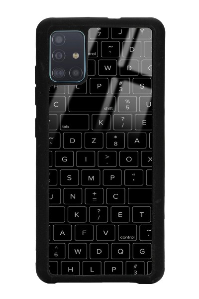 Samsung A51 Keyboard Tasarımlı Glossy Telefon Kılıfı