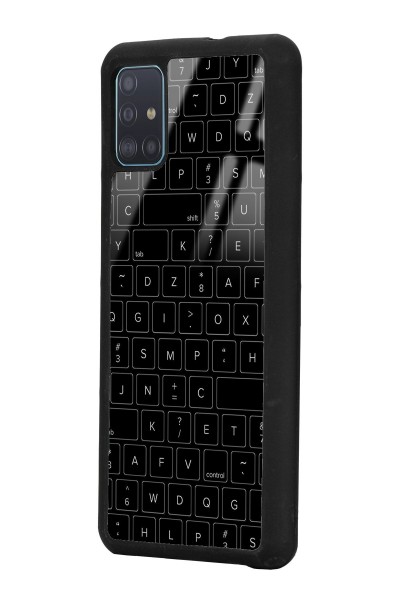 Samsung A51 Keyboard Tasarımlı Glossy Telefon Kılıfı
