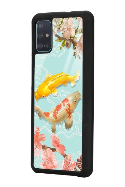 Samsung A51 Koi Balığı Tasarımlı Glossy Telefon Kılıfı
