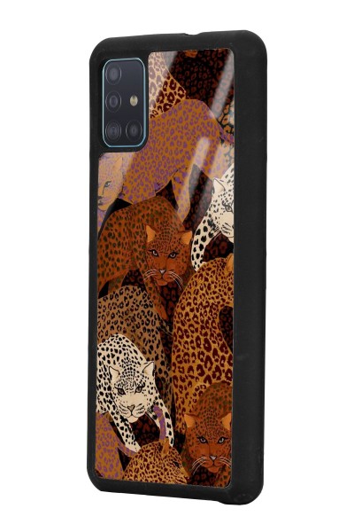 Samsung A51 Leoparlar Tasarımlı Glossy Telefon Kılıfı