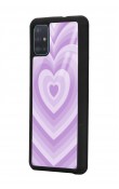 Samsung A51 Lila Kalp Tasarımlı Glossy Telefon Kılıfı