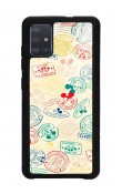 Samsung A51 Mickey Stamp Tasarımlı Glossy Telefon Kılıfı