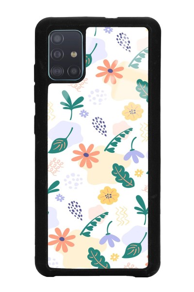Samsung A51 Minik Çiçekler Tasarımlı Glossy Telefon Kılıfı