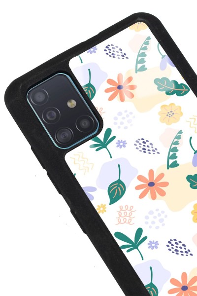 Samsung A51 Minik Çiçekler Tasarımlı Glossy Telefon Kılıfı