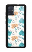 Samsung A51 Minik Yapraklar Tasarımlı Glossy Telefon Kılıfı