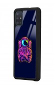 Samsung A51 Neon Astronot Tasarımlı Glossy Telefon Kılıfı