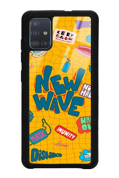 Samsung A51 New Wave Tasarımlı Glossy Telefon Kılıfı
