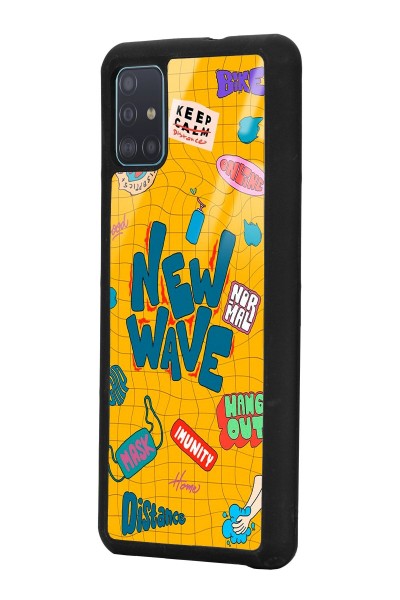 Samsung A51 New Wave Tasarımlı Glossy Telefon Kılıfı