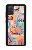 Samsung A51 Suluboya Retro Göz Tasarımlı Glossy Telefon Kılıfı