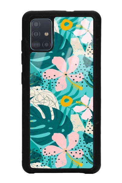 Samsung A51 Yaprak Sanatı Tasarımlı Glossy Telefon Kılıfı