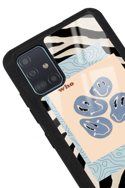 Samsung A51 Zebra Emoji Tasarımlı Glossy Telefon Kılıfı