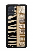 Samsung A51 Zebra Gazete Tasarımlı Glossy Telefon Kılıfı