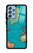 Samsung A52 Atlantic Map Tasarımlı Glossy Telefon Kılıfı