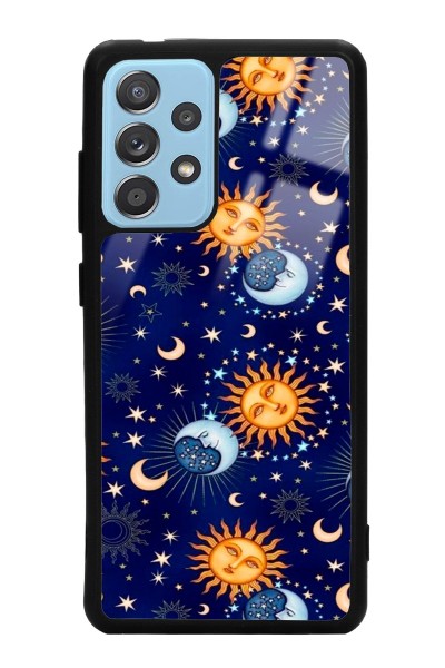 Samsung A52 Ay Güneş Pijama Tasarımlı Glossy Telefon Kılıfı