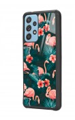 Samsung A52 Flamingo Leaf Tasarımlı Glossy Telefon Kılıfı