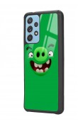 Samsung A52 Green Angry Birds Tasarımlı Glossy Telefon Kılıfı