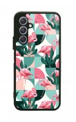 Samsung A54 Retro Flamingo Duvar kağıdı Tasarımlı Glossy Telefon Kılıfı