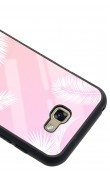 Samsung A7 (2017) Beyaz Palmiye Tasarımlı Glossy Telefon Kılıfı