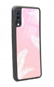 Samsung A70 Beyaz Palmiye Tasarımlı Glossy Telefon Kılıfı